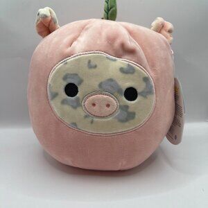 NWT Squishmallow Rosie the Pig in Peach Costume 7.5" Stuffed Plush